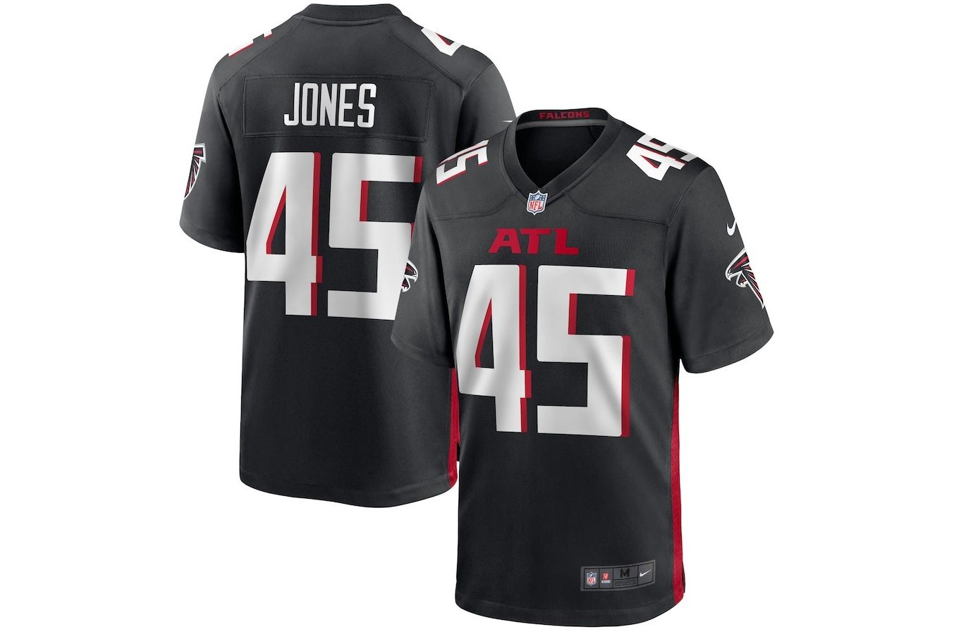 Men Atlanta Falcons #45 Deion Jones Nike Black Game NFL Jersey
